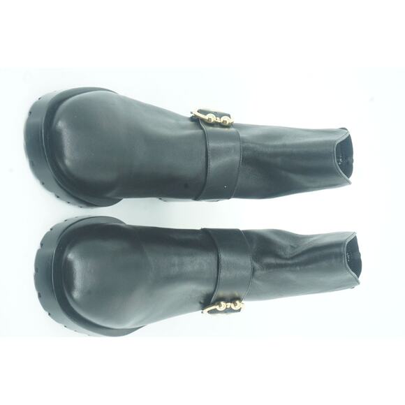 Stuart Weitzman Black LeatherLuxering Bootie Biker Ankle Size 9 Women's $595 - Picture 10 of 12